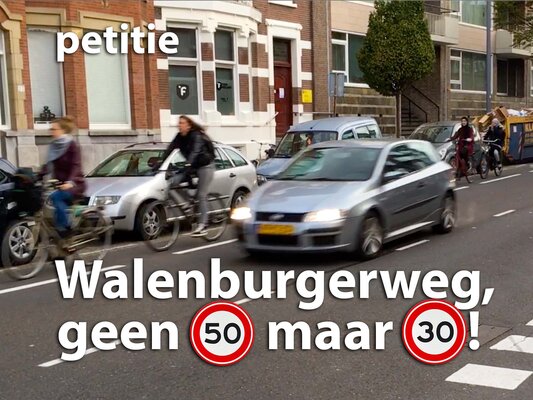 Petitieplaatje walenburgerweg  geen 50 maar 30! 