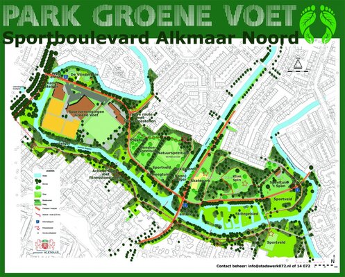 Plattegrond park groene voet sportboulevard alkmaar noord 1024x824