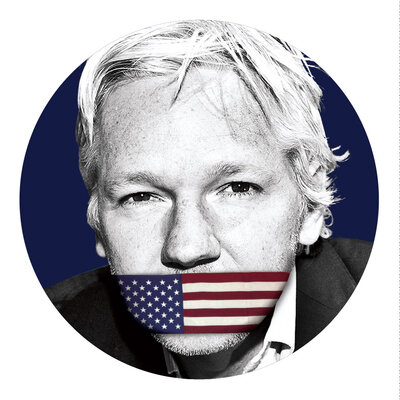 Free assange sticker 50mm 1web