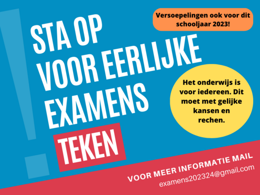 Sta op voor eerlijke examens