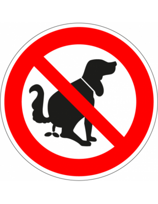 Bordje verboden te poepen voor honden %281%29