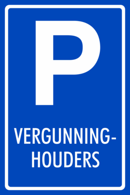 Parkeerplaats vergunninghouders stickers