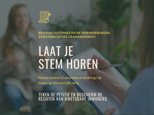 Petitie behoud automatische herinneringen zorgindicaties cranendonck %284 x 3 cm%29