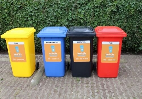 Rolcontainers verschillende afvalstromen