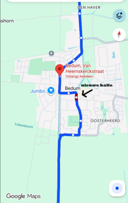 Nieuwe route suggestie
